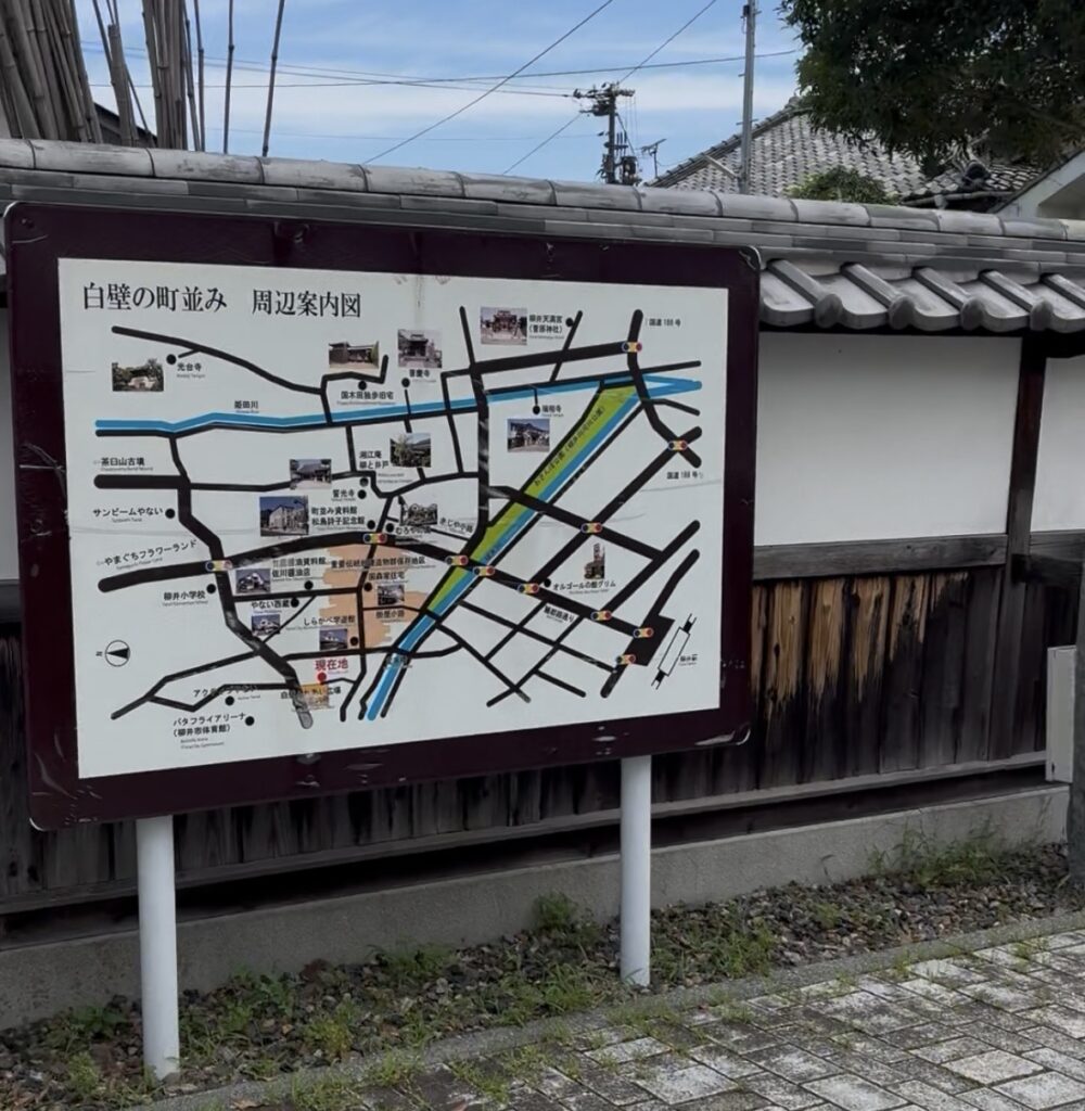 柳井白壁の町並み周辺案内図
