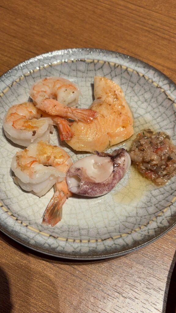ホテルグランヴィア広島サウスゲート朝食の焼きたてシーフード